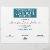 Einfaches Blaues Zeugnis für den Abschluss (Vorderseite)