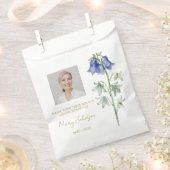 Einfaches Blauglöckchen-Foto-Trauer-Samen Geschenktütchen (Ausgeschnitten)