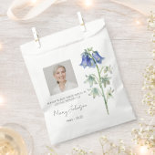 Einfaches Blauglöckchen-Foto-Trauer-Samen Geschenktütchen (Ausgeschnitten)