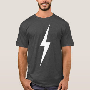 Einfaches Blitzen in Weiß T-Shirt