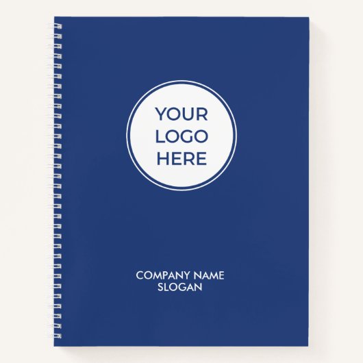 Einfaches Blue-Business-Logo Notizblock (Vorderseite)