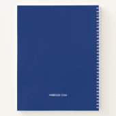 Einfaches Blue-Business-Logo Notizblock (Rückseite)