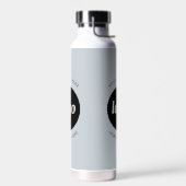 Einfaches Blue Logo und Text Business Powder Trinkflasche (Links)