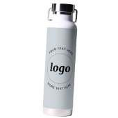 Einfaches Blue Logo und Text Business Powder Trinkflasche