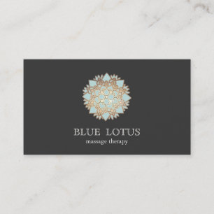 Einfaches Blue Lotus-Logo Visitenkarte