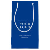 Einfaches Blue-Minimal-Business-Logo Kleine Geschenktüte (Vorderseite)