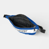 Einfaches Blue White Black Volunteer Corporate Eve Bauchtasche (Offen)