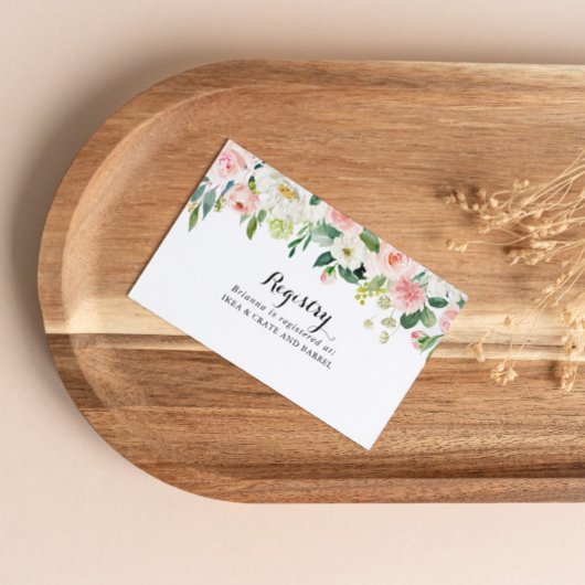 einfaches Blumenblatt Hochzeitsgeschenk Begleitkarte