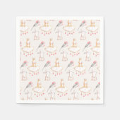 Einfaches Blumengebälk Ostern | Serviette (Vorderseite)