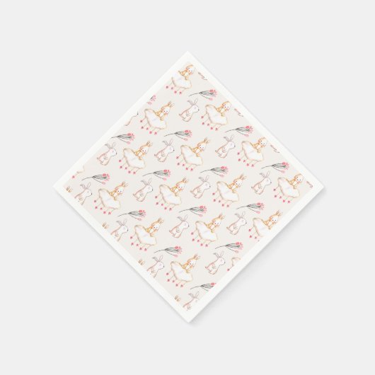 Einfaches Blumengebälk Ostern | Serviette (Ecke)