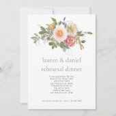 Einfaches Blumengeschirr Grüne Hochzeitsfeier Prob Einladung (Vorderseite)