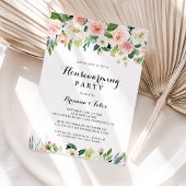 Einfaches Blumengrün-Kalligrafisches Party Einladung