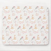 Einfaches Blumenhäschen-Muster Ostern | Mousepad (Vorne)