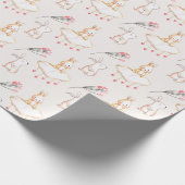 Einfaches Blumenhäschen-Muster-Ostern-Packpapier Geschenkpapier (Ecke)