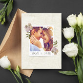 Einfaches Blumenhochzehen speichert das Datum Save The Date