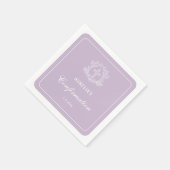 Einfaches Blumenkreuz auf Lilac-Bestätigung Serviette (Ecke)