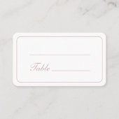 Einfaches Blumenkreuz auf rosa Taufe Platzkarte (Vorderseite)