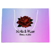 Einfaches Blumenmuster auf Lila Große Geschenktüte (Vorderseite)