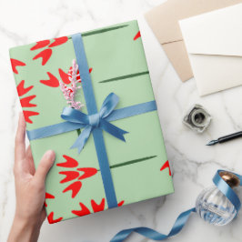 Einfaches Blumenmuster Geschenkpapier