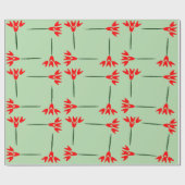 Einfaches Blumenmuster Geschenkpapier (Flach)