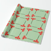 Einfaches Blumenmuster Geschenkpapier (Ungerollt)