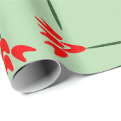 Einfaches Blumenmuster Geschenkpapier (Rolleneckpunkt)