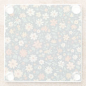 Einfaches Blumenmuster Glasuntersetzer (Rückseite)