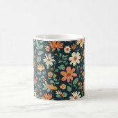 Einfaches Blumenmuster Kaffeetasse (Mittel)