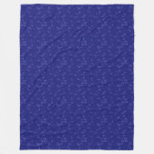 Einfaches Blumenmuster Retro Blau Fleecedecke (Vorderseite)