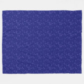 Einfaches Blumenmuster Retro Blau Fleecedecke (Vorderseite (Horizontal))
