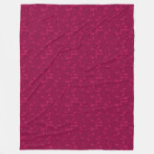 Einfaches Blumenmuster Retro Rot Fleecedecke (Vorderseite)