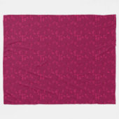 Einfaches Blumenmuster Retro Rot Fleecedecke (Vorderseite (Horizontal))