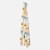 Einfaches Blumenmuster weiß Krawatte (Rückseite)