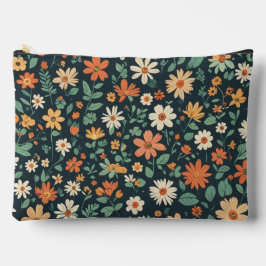 Einfaches Blumenmuster Zubehörtasche