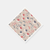 Einfaches Blumenrosa Landhaus Stilvoll Serviette (Ecke)