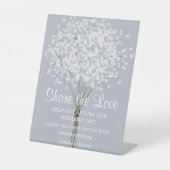 Einfaches Blumenstrauß-Hochzeitplakatzeichen Sockelschild (Vorderseite)