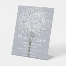 Einfaches Blumenstrauß-Hochzeitplakatzeichen