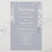 Einfaches Blumenstrauß-Hochzeitsprogramm (Vorderseite)