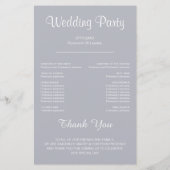 Einfaches Blumenstrauß-Hochzeitsprogramm (Rückseite)