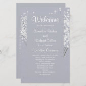 Einfaches Blumenstrauß-Hochzeitsprogramm (Vorne/Hinten)