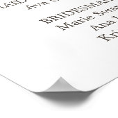 Einfaches Blumenwasser-Bouquet-Hochzeitsprogramm Poster (Ecke)