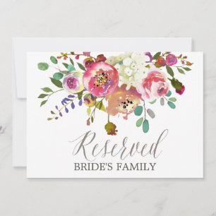 Einfaches Blumenwasser Bouquet "Reserviert" Zeiche
