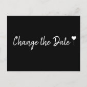 Einfaches Bohemisches Skript Schwarz Ändern des Da Postkarte (Vorderseite)