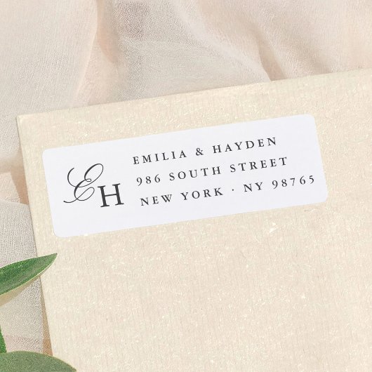 Einfaches Boho-Minimalist-Monogramm-Hochzeit