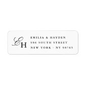 Einfaches Boho-Minimalist-Monogramm-Hochzeit (Vorne)