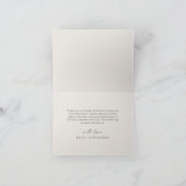 Einfaches Boho-Script-neutrales Brautparty Dankeskarte (Innenseite)