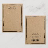 einfaches Bootpapier Ofenrahmen hinzufügen Logo Visitenkarte (Vorne/Hinten)