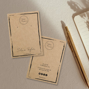 einfaches Bootpapier Ofenrahmen hinzufügen Logo Visitenkarte