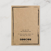 einfaches Bootpapier Ofenrahmen hinzufügen Logo Visitenkarte (Rückseite)