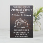 einfaches botanisches Abendessen mit rustikaler Pr Einladung (Stehend Vorderseite)